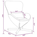 vidaXL Fauteuil œuf gris clair 63 x 73 x 90 cm Velours