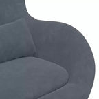 vidaXL Fauteuil œuf gris clair 63 x 73 x 90 cm Velours