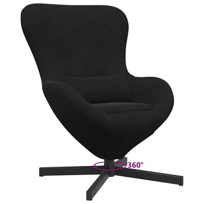 vidaXL Fauteuil œuf gris clair 63 x 73 x 90 cm Velours