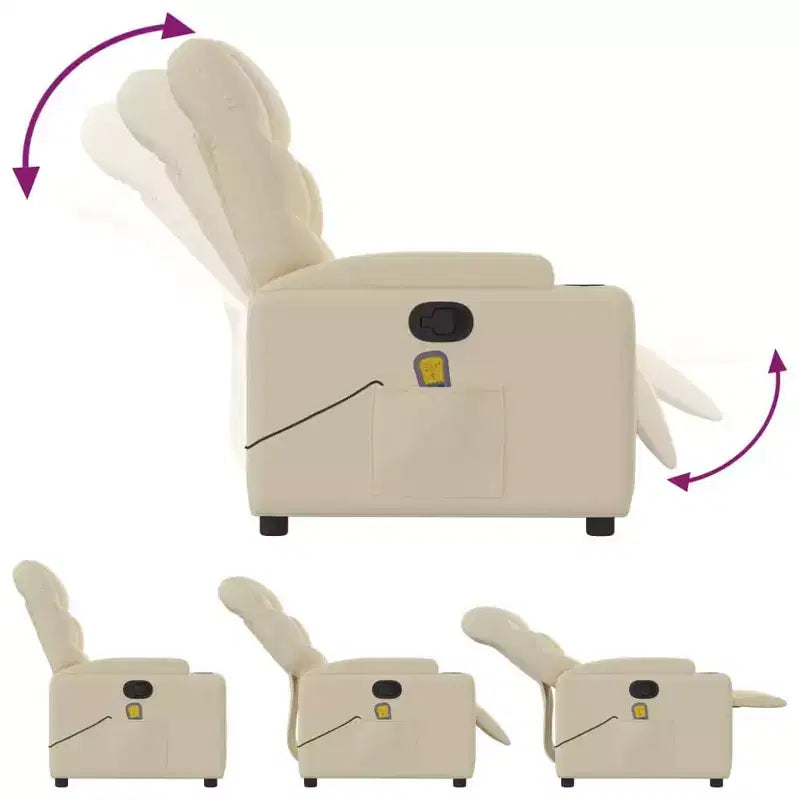vidaXL Fauteuil inclinable Tissu (100 % polyester), métal, contreplaqué