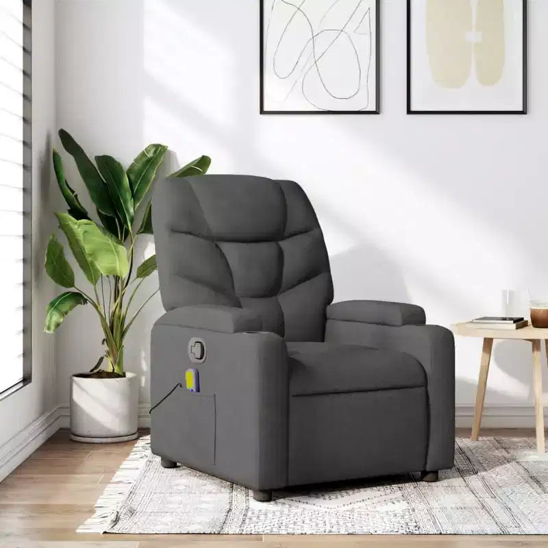 vidaXL Fauteuil inclinable Tissu (100 % polyester), métal, contreplaqué