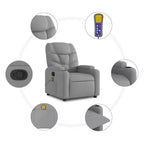 vidaXL Fauteuil inclinable Tissu (100 % polyester), métal, contreplaqué