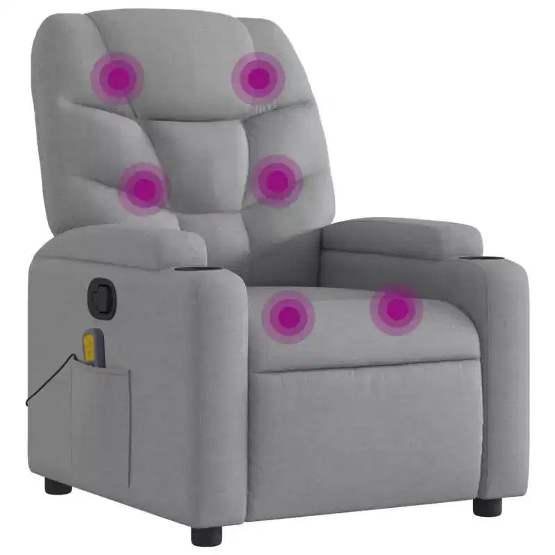 vidaXL Fauteuil inclinable Tissu (100 % polyester), métal, contreplaqué