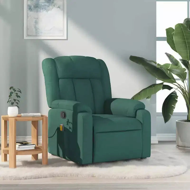 vidaXL Fauteuil de massage inclinable Tissu noir
