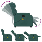 vidaXL Fauteuil de massage inclinable Tissu noir