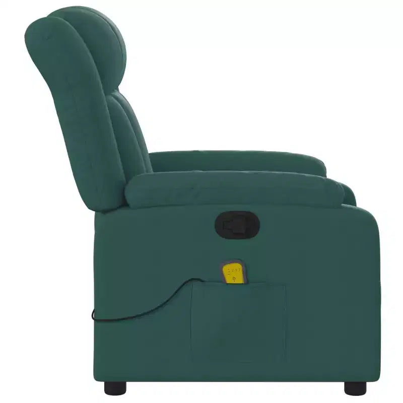 vidaXL Fauteuil de massage inclinable Tissu noir