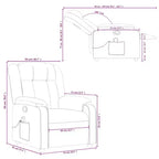 vidaXL Fauteuil de massage inclinable Tissu noir