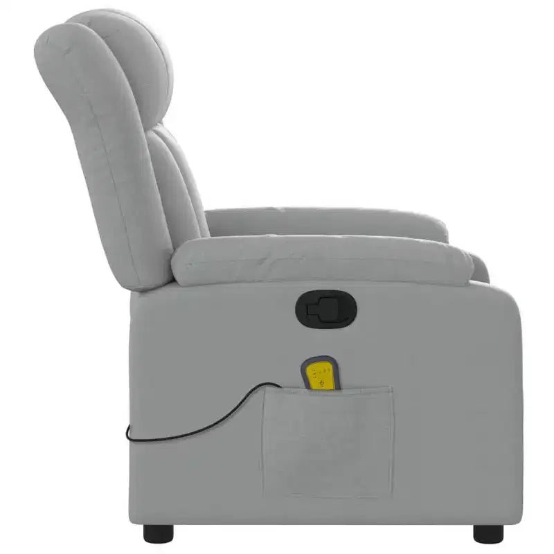 vidaXL Fauteuil de massage inclinable Tissu noir