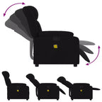vidaXL Fauteuil de massage inclinable Tissu noir