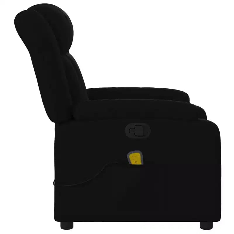 vidaXL Fauteuil de massage inclinable Tissu noir