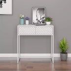 vidaXL Table console Table d'entrée Couloir Table d'appoint étroite avec tiroir Acier