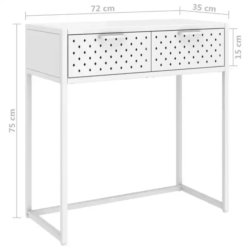 vidaXL Table console Table d'entrée Couloir Table d'appoint étroite avec tiroir Acier