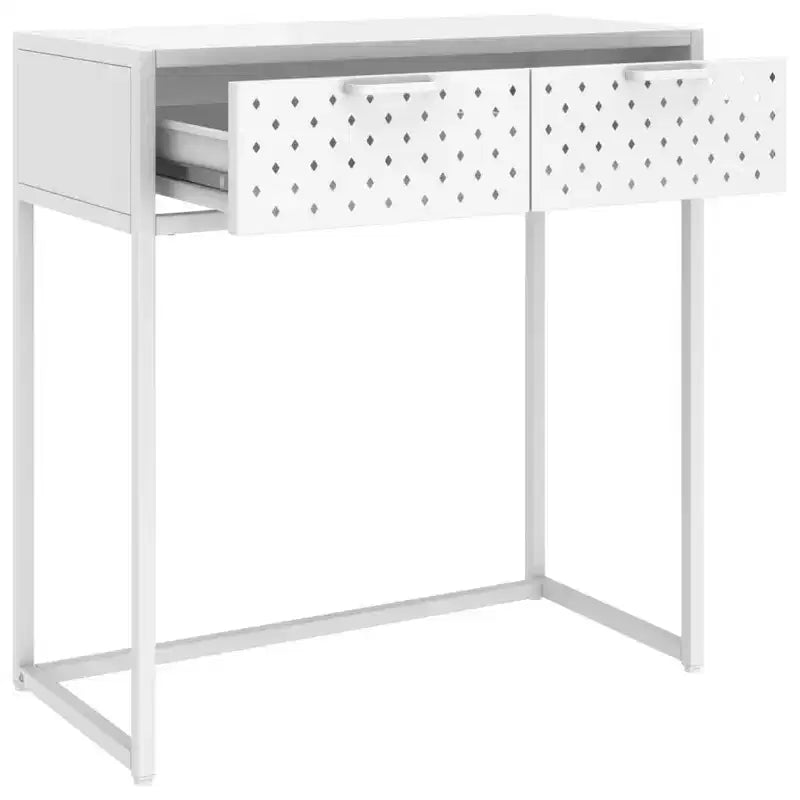 vidaXL Table console Table d'entrée Couloir Table d'appoint étroite avec tiroir Acier
