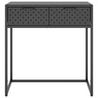 vidaXL Table console Table d'entrée Couloir Table d'appoint étroite avec tiroir Acier
