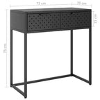 vidaXL Table console Table d'entrée Couloir Table d'appoint étroite avec tiroir Acier