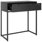 vidaXL Table console Table d'entrée Couloir Table d'appoint étroite avec tiroir Acier