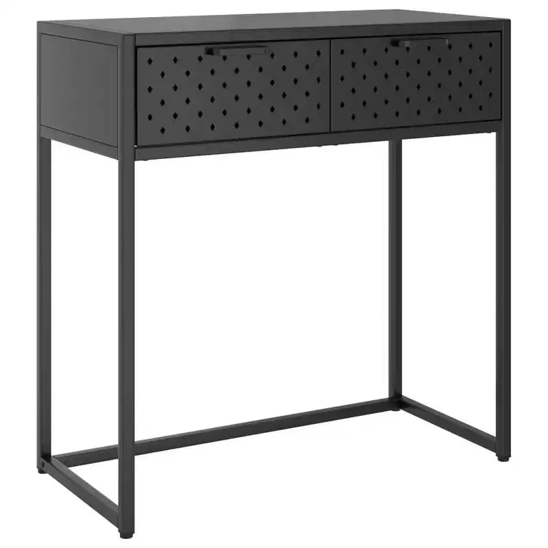 vidaXL Table console Table d'entrée Couloir Table d'appoint étroite avec tiroir Acier