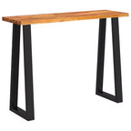 vidaXL Console Table with Live Edge Accent End Side Table Solid Wood Acacia