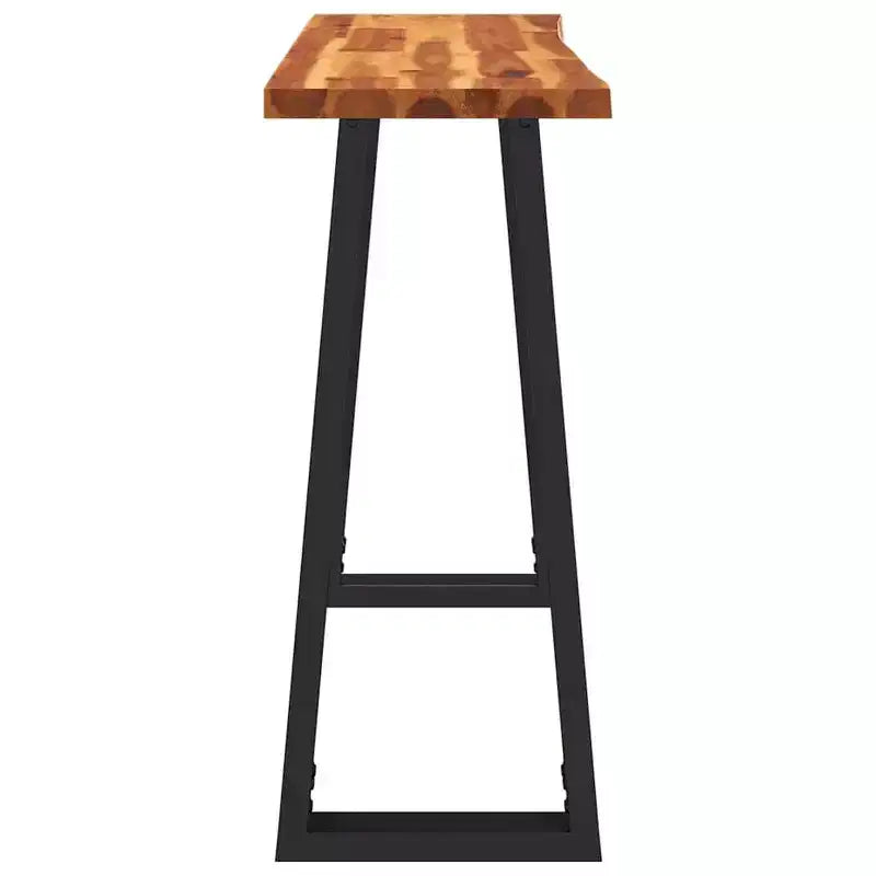 vidaXL Table Console avec Bord Brut Table d'Appoint en Bois Massif d'Acacia