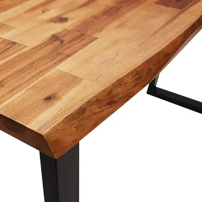 vidaXL Table Console avec Bord Brut Table d'Appoint en Bois Massif d'Acacia