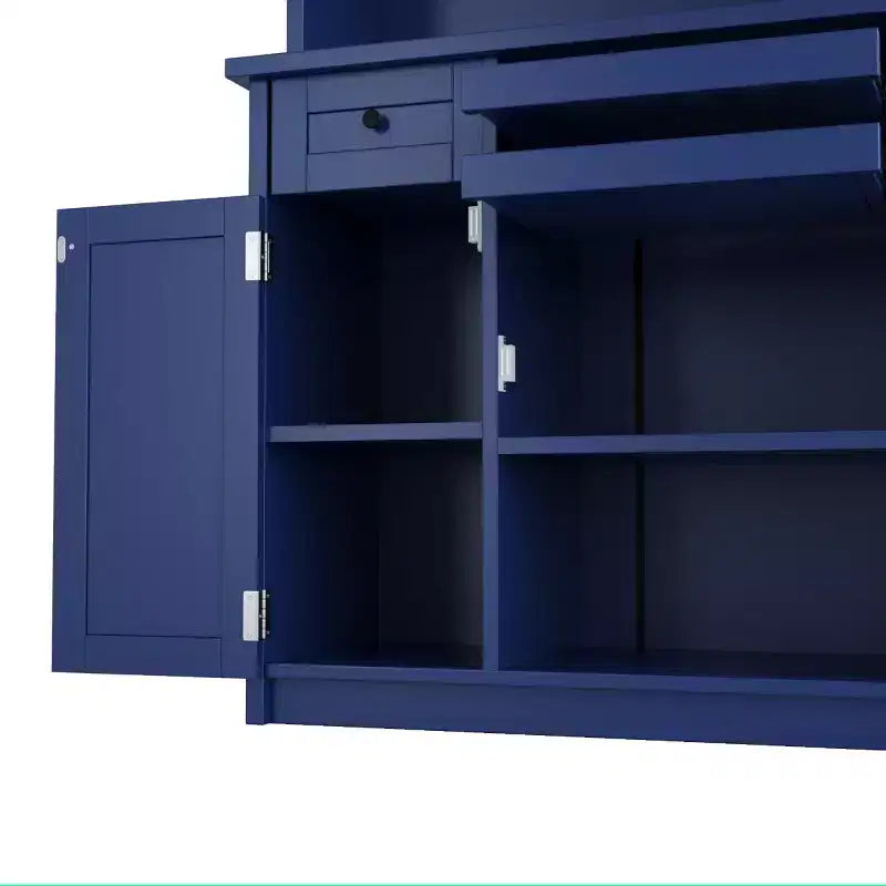 Meuble de rangement haut de cuisine de 190,5 cm avec portes vitrées, buffet autoportant pour cuisine, salle à manger ou salon - Panipeachy