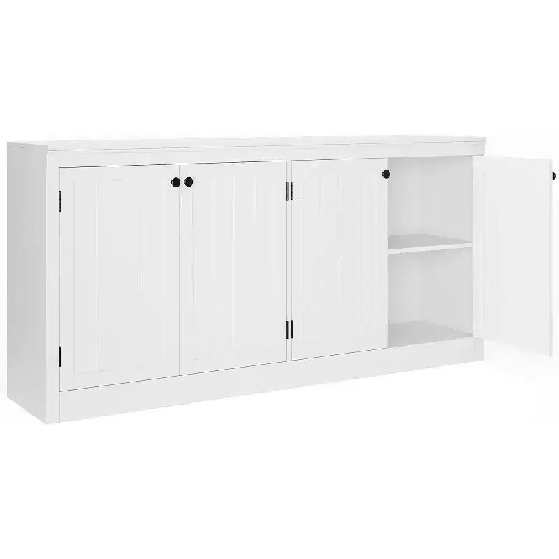 Buffet 4 portes Acekool avec rangement, meuble de rangement anti-basculement pour salle à manger, cuisine ou bureau