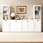 Buffet 4 portes Acekool avec rangement, meuble de rangement anti-basculement pour salle à manger, cuisine ou bureau