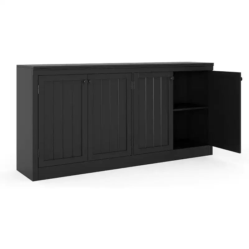 Buffet 4 portes Acekool avec rangement, meuble de rangement anti-basculement pour salle à manger, cuisine ou bureau