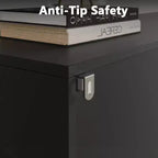 Buffet 4 portes Acekool avec rangement, meuble de rangement anti-basculement pour salle à manger, cuisine ou bureau