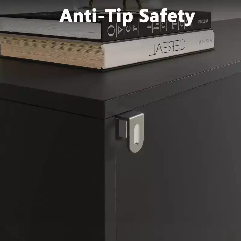 Buffet 4 portes Acekool avec rangement, meuble de rangement anti-basculement pour salle à manger, cuisine ou bureau