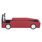 Lit plateforme en forme de voiture de course double taille Luxystar avec garde-corps pour chambre d'enfant