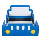Lit plateforme en forme de voiture de course Luxystar avec barrières de sécurité, taille double