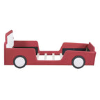 Lit plateforme en forme de voiture de course Luxystar avec barrières de sécurité, taille double