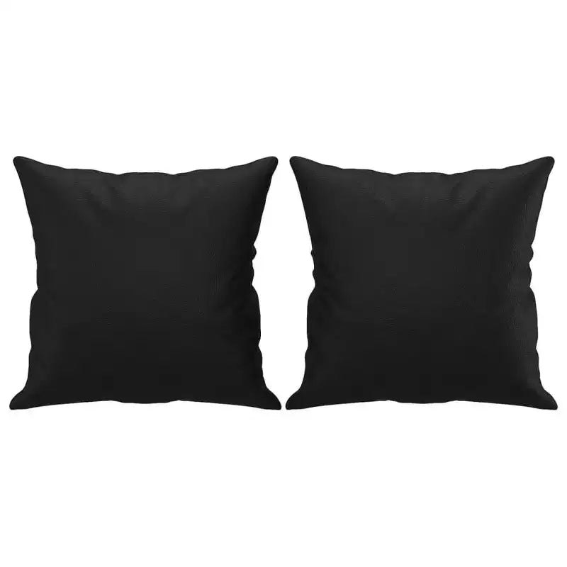 vidaXL Canapé 2 places avec coussins, Causeuse en similicuir noir