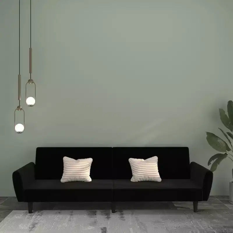 vidaXL Canapé-lit 2 places d'appoint Rembourré Causeuse Convertible Velours