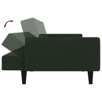 vidaXL Canapé-lit 2 places d'appoint Rembourré Causeuse Convertible Velours