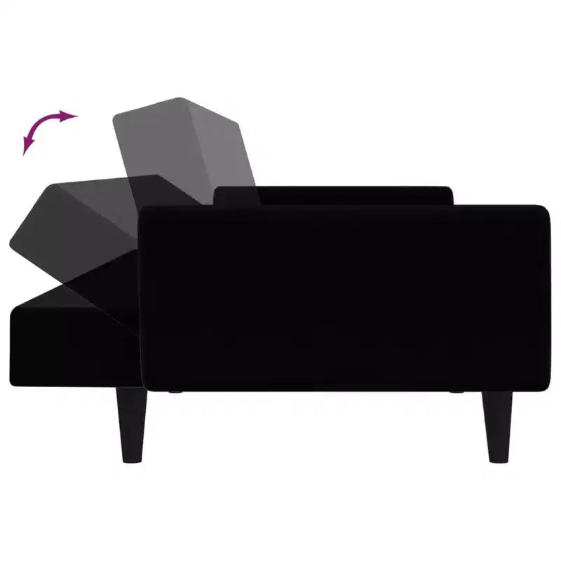 vidaXL Canapé-lit 2 places d'appoint Rembourré Causeuse Convertible Velours