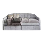 Lit de repos double ChaletPosh en velours avec rangement