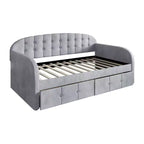 Lit de repos double ChaletPosh en velours avec rangement