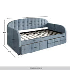 Lit de repos double ChaletPosh en velours avec rangement