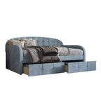 Lit de repos double ChaletPosh en velours avec rangement