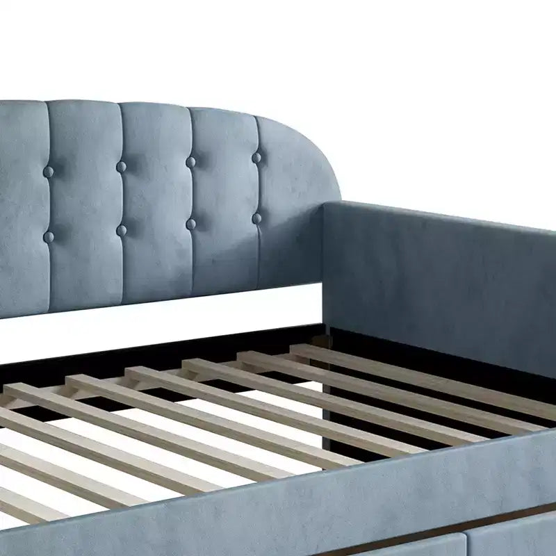 Lit de repos double ChaletPosh en velours avec rangement