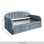 Lit de repos double ChaletPosh en velours avec rangement