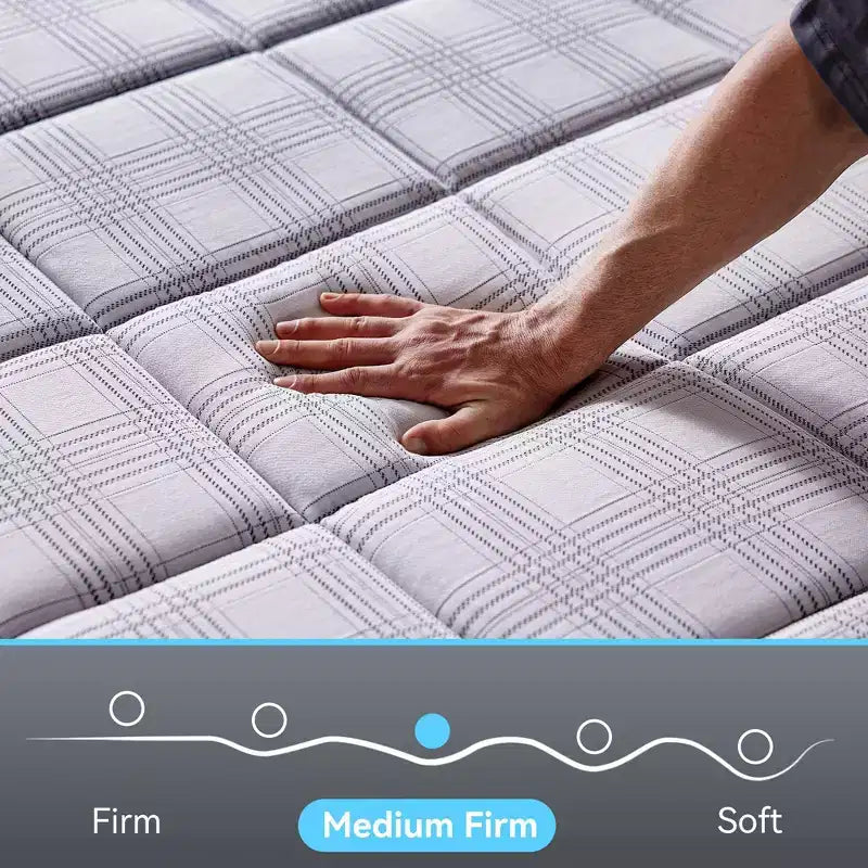 Matelas hybride à ressorts ensachés en mousse à mémoire de forme et gel 13 pouces Sailvan avec tissu aux ions de cuivre