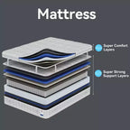 Matelas hybride à ressorts ensachés en mousse à mémoire de forme et gel 13 pouces Sailvan avec tissu aux ions de cuivre