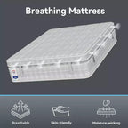 Matelas hybride à ressorts ensachés en mousse à mémoire de forme et gel 13 pouces Sailvan avec tissu aux ions de cuivre
