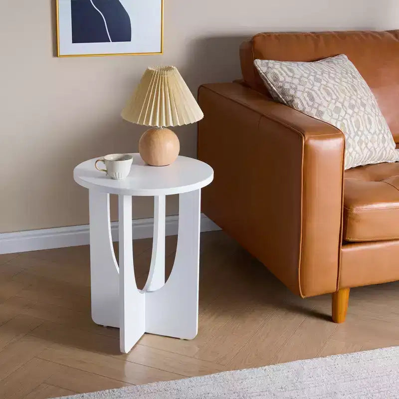 Kings Brand Furniture Table d'appoint ronde Theo Design moderne