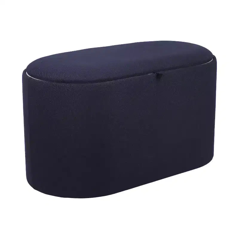 Banc de rangement Okak moderne et élégant en tissu doux avec plateau en bois réversible, table basse ottoman confortable pour chambre à coucher, salon