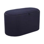 Banc de rangement Okak moderne et élégant en tissu doux avec plateau en bois réversible, table basse ottoman confortable pour chambre à coucher, salon
