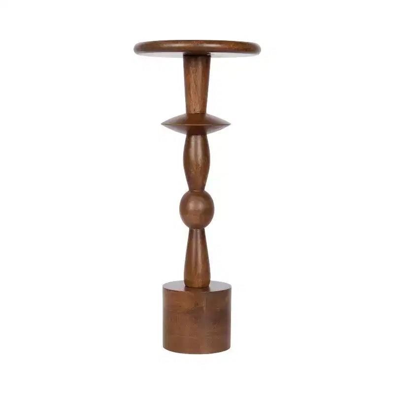 Table d'appoint Kate and Laurel Avenal, 9x9x22, Noyer Marron